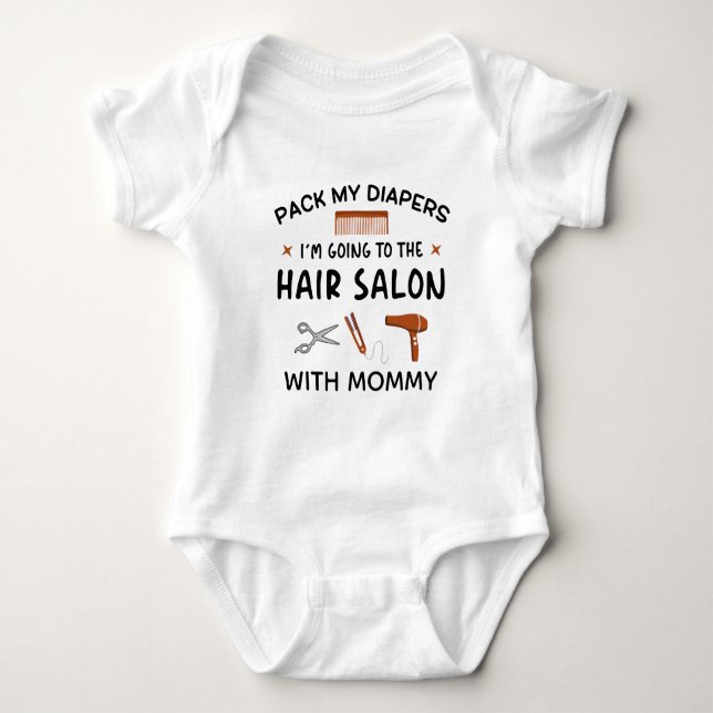Body Pack My Diapers Je vais au salon de coiffure avec  (Devant)