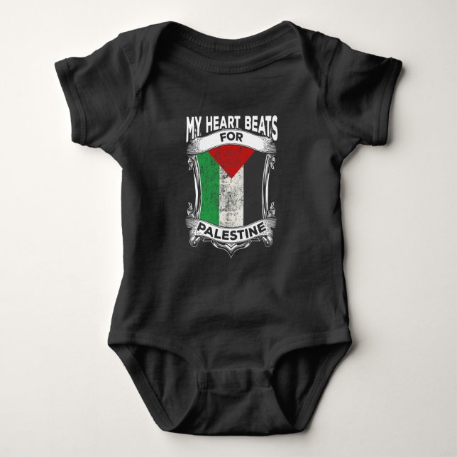 Body Palestine Coeur Gaza Paix racines palestiniennes (Devant)