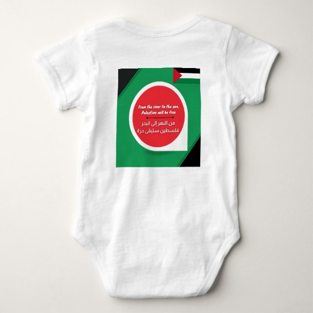 Body Palestine Soutien robe de bébé (Dos)