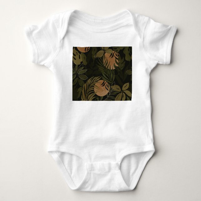 Body Palmier de Lune Tropicale : Motif de nuit (Devant)