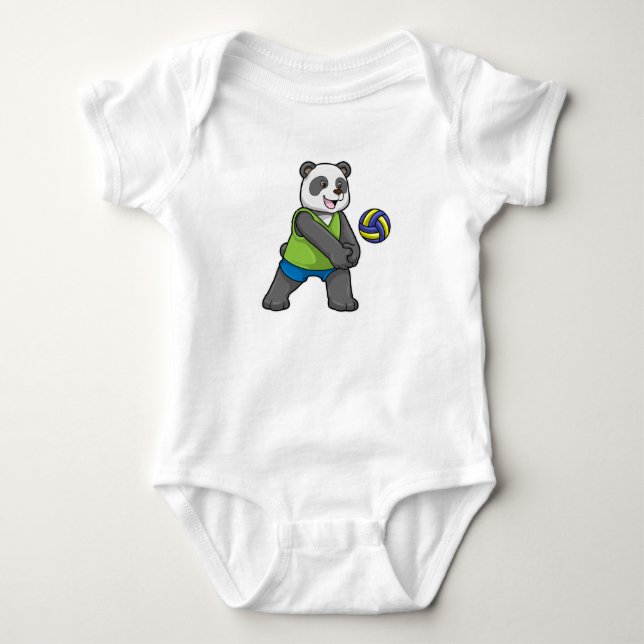 Body Panda aux sports avec volleyball (Devant)