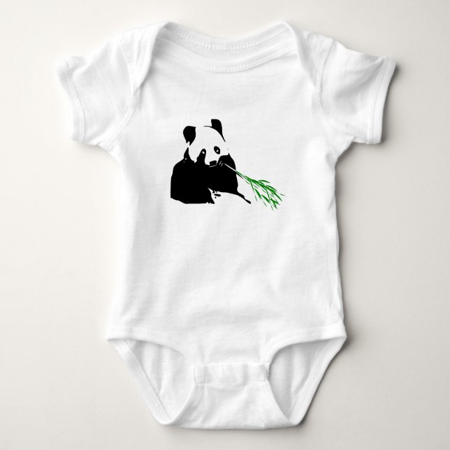 Body Panda Bear Designs on Baby Cloths (Devant)
