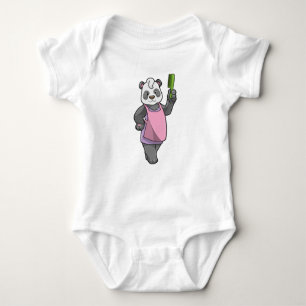 Body Panda comme coiffeur avec peigne
