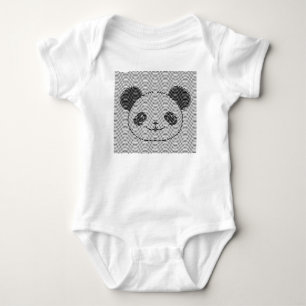 Body Panda Porte Face Sur La Vague Motif