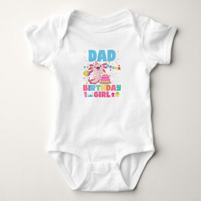 Body Papa de la fille axolotl d'anniversaire Papa et Ma (Devant)