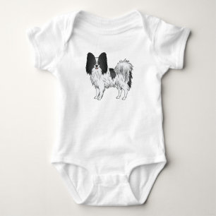 Body Papillon de dessin animé heureux noir et blanc
