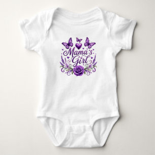 Body Papillon fille à maman design floral aquarelle