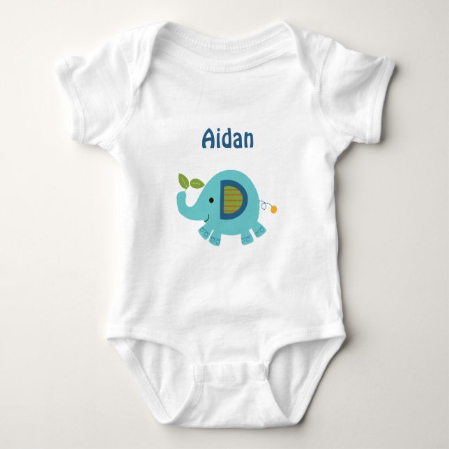 Body Parade Animal Personnalisée Elephant bébé Chemise (Devant)