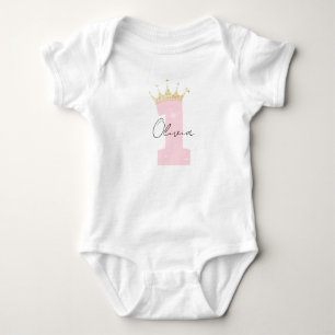 Body Pastel personnalisé 1er anniversaire Fille 1er ann