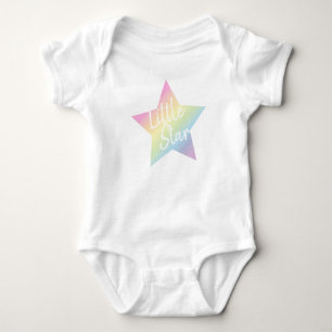 Body Pastel Rainbow Stars Baby shower Simple Moderne