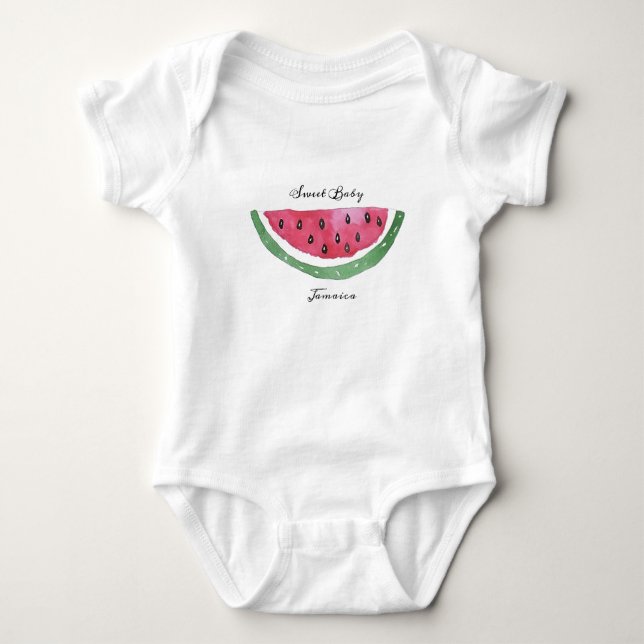 Body Pastèque Douce Bébé Été   (Devant)