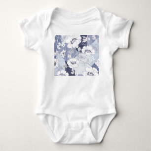 Body Patchwork de fleur de denim, motif sans soudure.