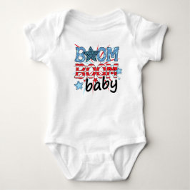 BODY PATRIOTIQUE ROUGE BLANC BLANC BOOM BÉBÉ