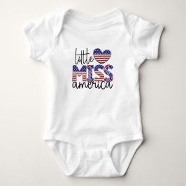 BODY PATRIOTIQUE ROUGE BLANC BLEU PETIT MISS AMERICA