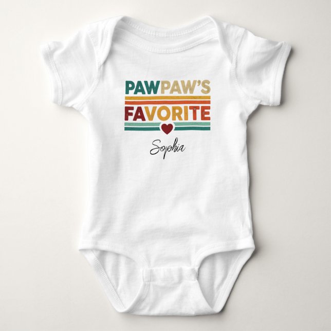 Body Pawpaw's Favorite Retro Simple Modern Script Name (Devant)