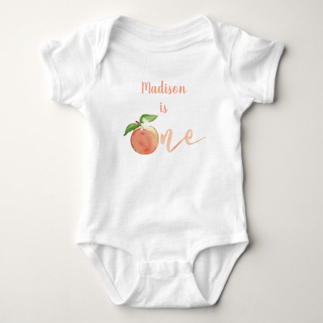 Body Peach Gold Floral Premier anniversaire (Devant)