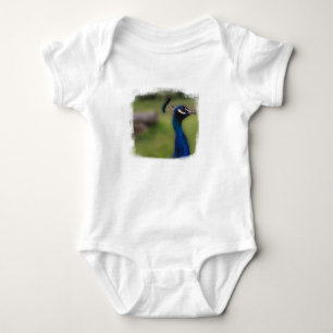 Body Peacock photo Baby Jersey Bodysuit, Blanc