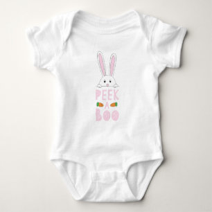 Body Peking rose et blanc Bunny Pâques Peek-A-Boo