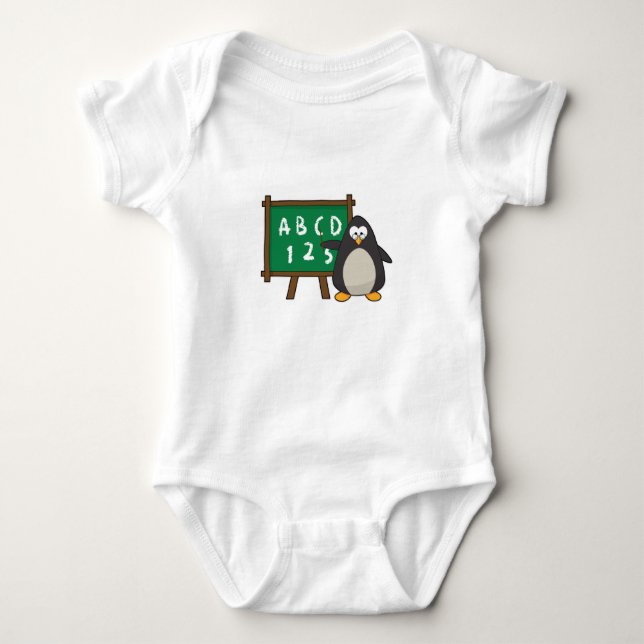 Body Penguin comme enseignant avec tableau noir (Devant)