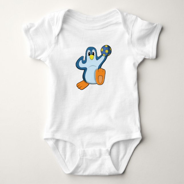 Body Penguin en tant que joueur de handball avec Handba (Devant)
