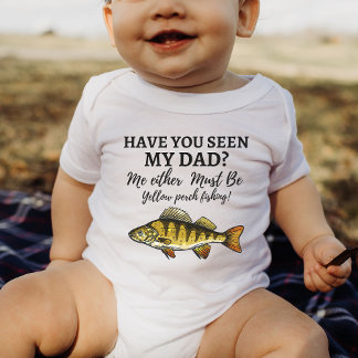 Body Perche Jaune Drôle Pêche Papa Poisson Cadeau Bébé