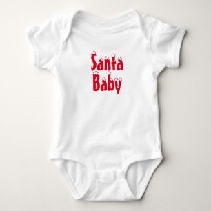 Body Père Noël Bébé rouge de neige typographie joli Noë