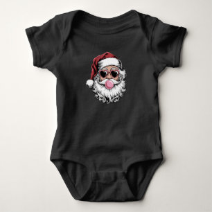 Body Père Noël Rétro Avec Lunettes Soufflant une Bulle 