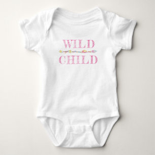 Body Perles Wild Child beads boho rose bébé romper