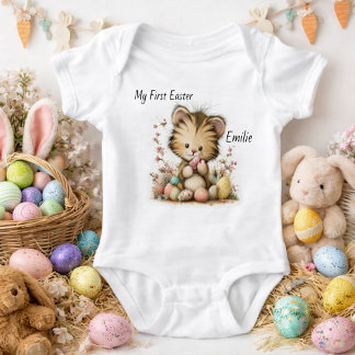 Body Personalized Baby Tiger Easter Illustration