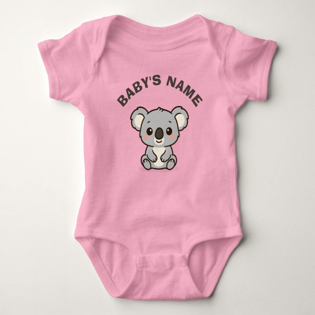 Body Personalized Cute Koala Baby Bodysuit (Devant)
