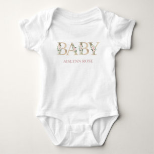 Body Personnalisé Floral Baby One Piece