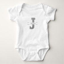Personnalisé J Initial Silver Monogramme Votre Nom