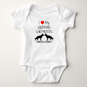 Body Personnalisé J'Aime Mes Bergers Allemands