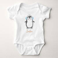 Personnalisé mignon pingouin d'aquarelle bébé