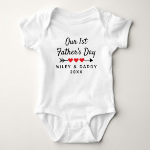 Body Personnalisé Notre 1ère Fête des pères Cute Cadeau