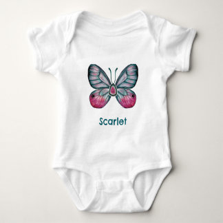 Body Personnalisé Octobre Pink verre papillon Art