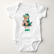Body personnalisé pour bébé – A pour Alligator