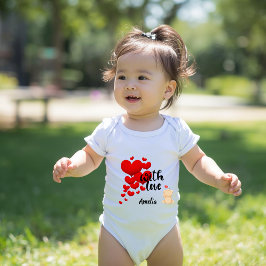 Body personnalisé pour bébé avec amour