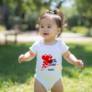Body personnalisé pour bébé avec amour