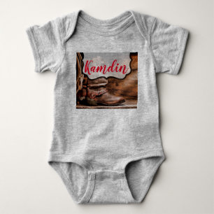 Body personnalisé pour bébé - Bottes de cowboy en