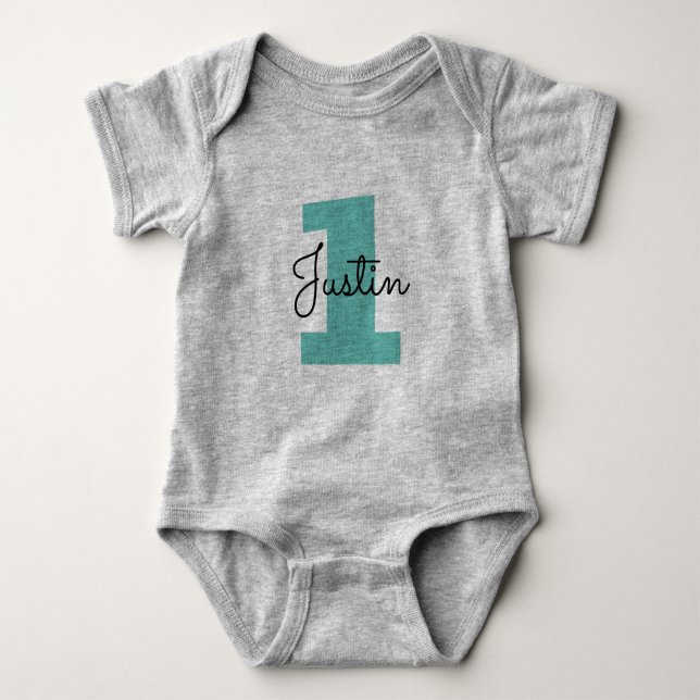 Body personnalisé pour le 1er anniversaire de bébé (Devant)