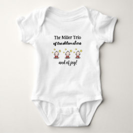 Body Personnalisé Pour Triplets, Triplets Idée Cadeau,