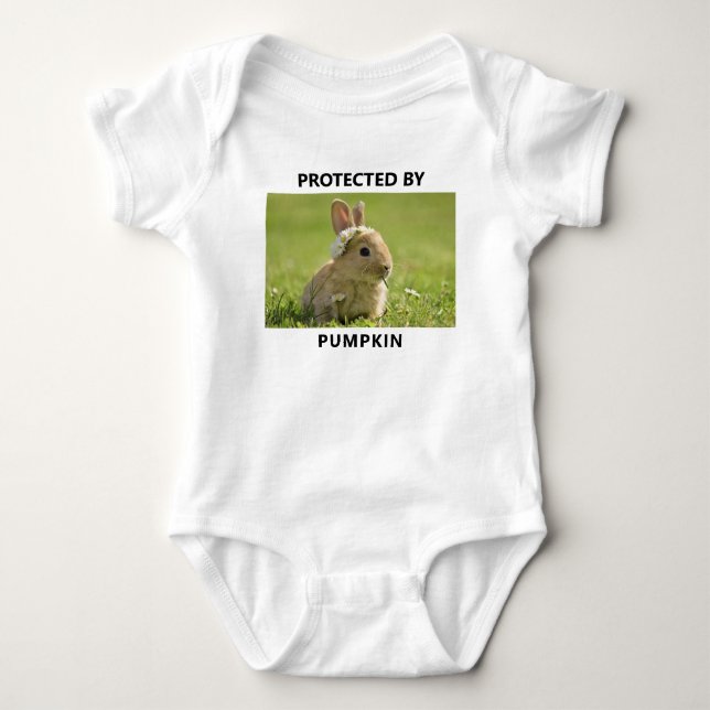 Body Personnalisé Protégé Par Lapin Photo Drôle (Devant)