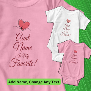Body Personnaliser Le Nom De Tante Est Mon Coeur D'Amou
