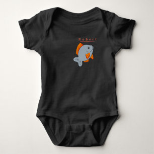 Body Personnaliser Vector Grey Poisson Bright Orange Fi