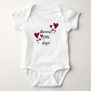 Body Petit Ange de maman Bright Red Painted Hearts
