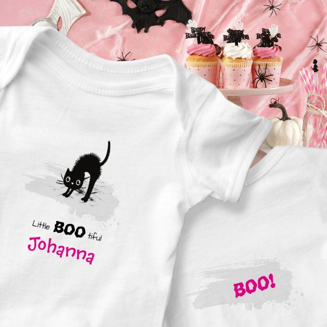 Body Petit chat et fantôme BOO-tifful (Little BOO-tifful Cat and Ghost Baby Bodysuit ©Susanne Sachers - Sunny Mind 👻)