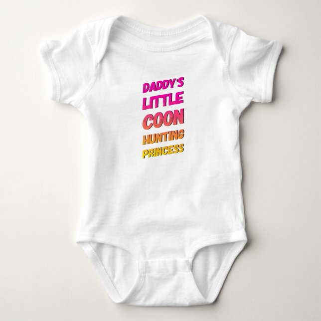 Body Petit Coon Chasse à papa Princesse Baby Bodysuit (Devant)