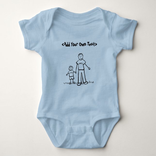 Body Petit garçon de papa Nom personnalisé ou T-shirt t (Devant)