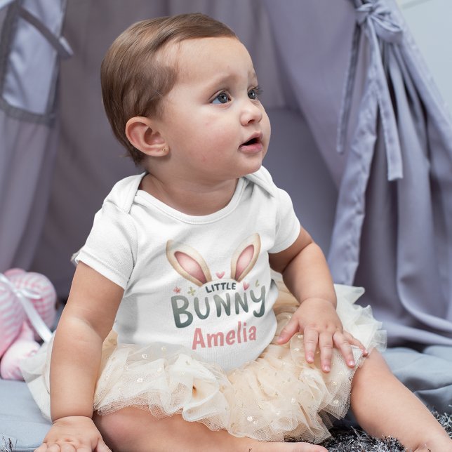 Body Petit lapin personnalisé Nom personnalisé mignon b (Créateur téléchargé)